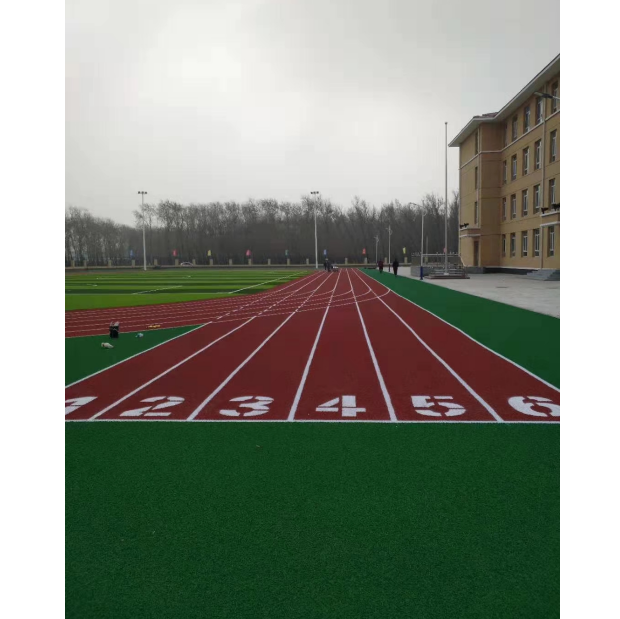 塑料跑道施工實(shí)景圖2